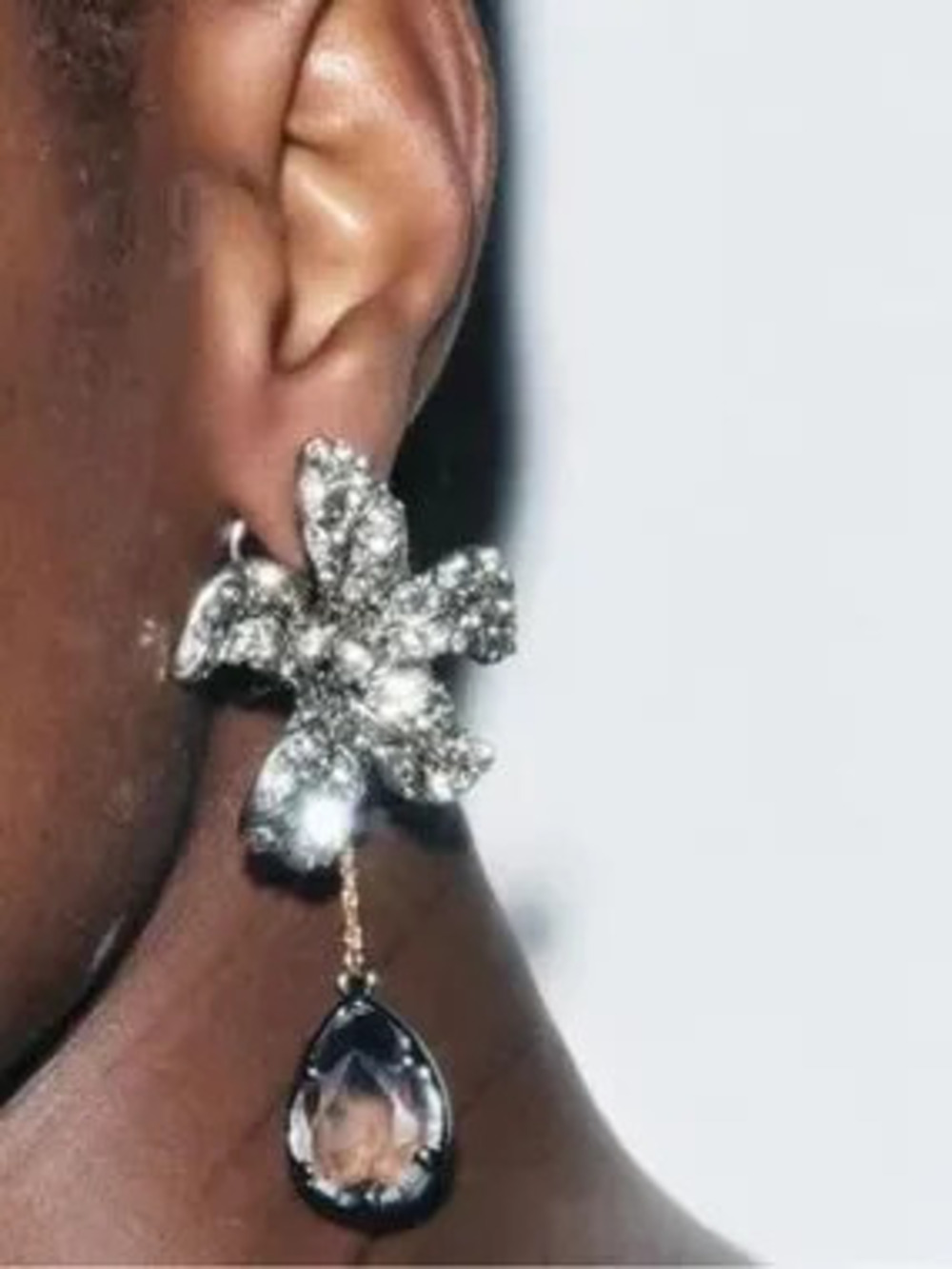 toile Royale Silver Luxe Floral Earrings